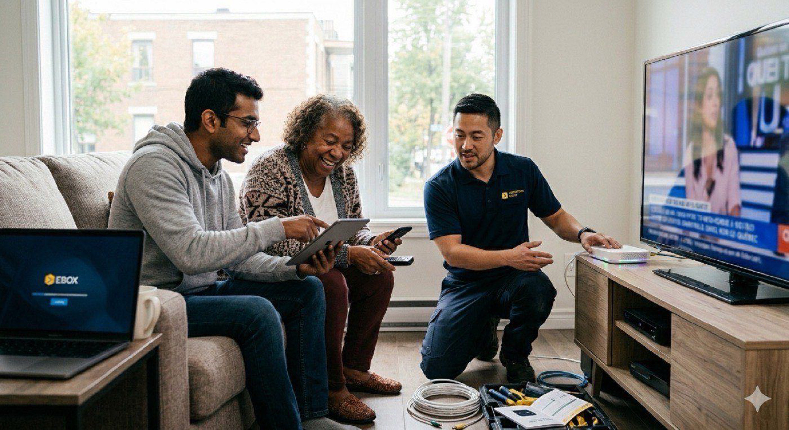 Internet et télévision à la maison au Québec