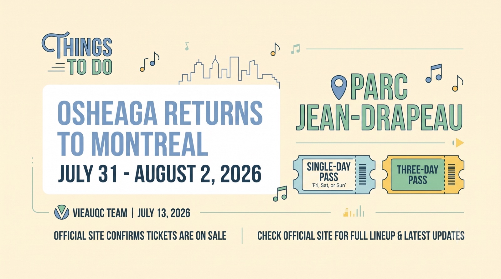 Osheaga revient à Montréal du 31 juillet au 2 août
