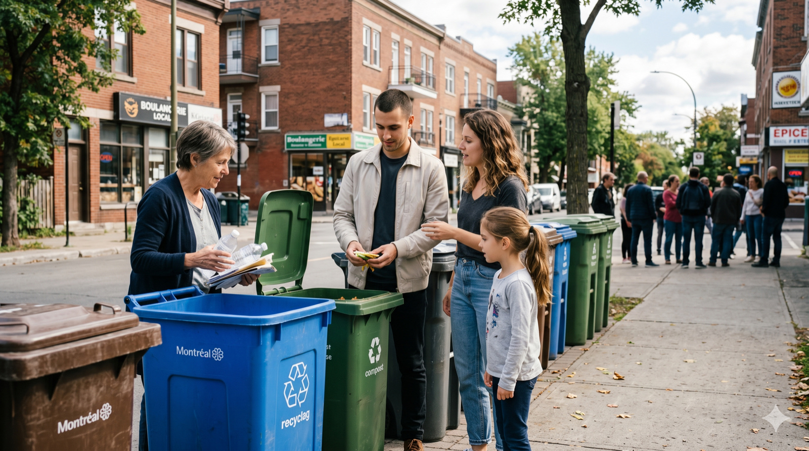 Recyclage et poubelles à Montréal